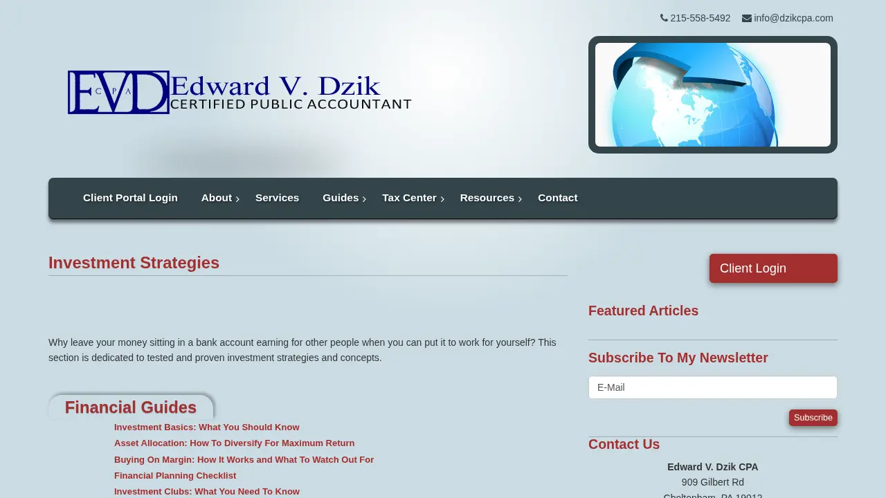 Edward V. Dzik CPA page