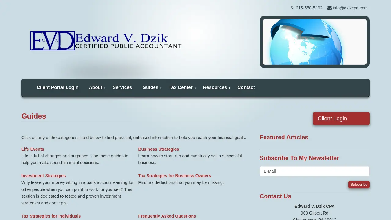 Edward V. Dzik CPA page
