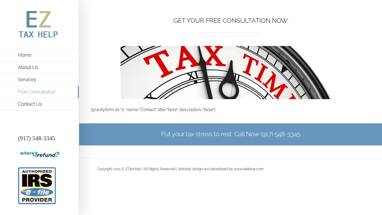EZ Tax Help page