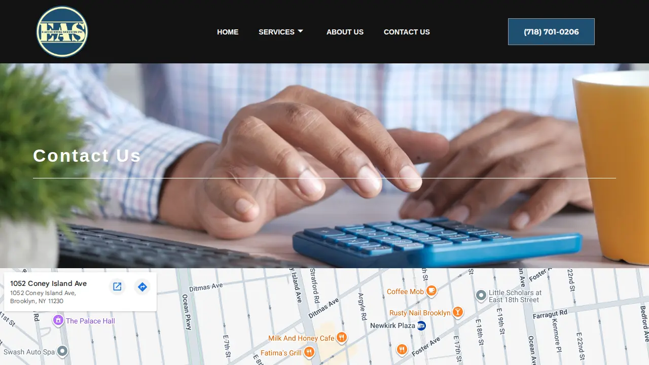 E-Accounting Services page