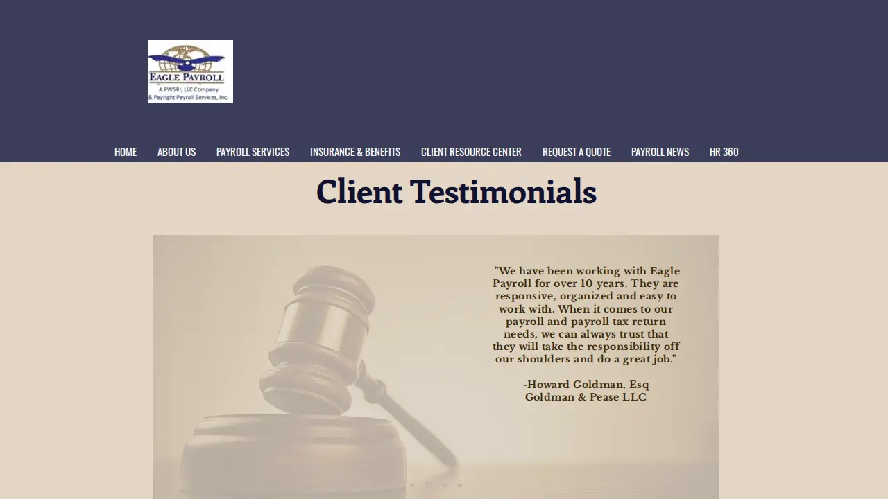 Eagle Payroll Services page