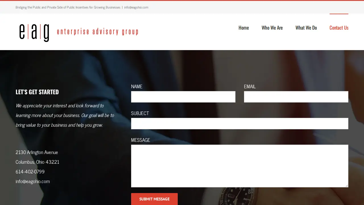 Enterprise Adisory Group page