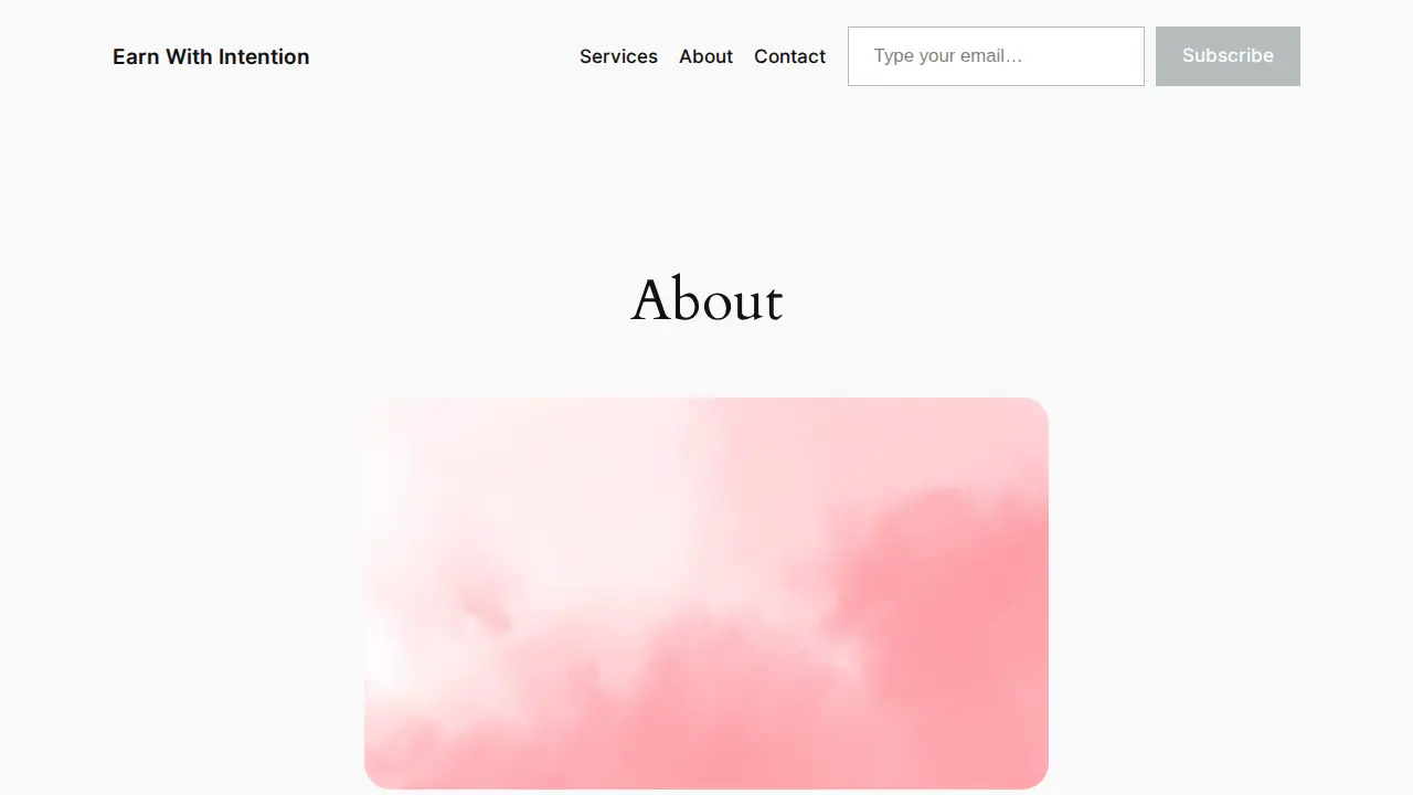 Earn WIth Intention page