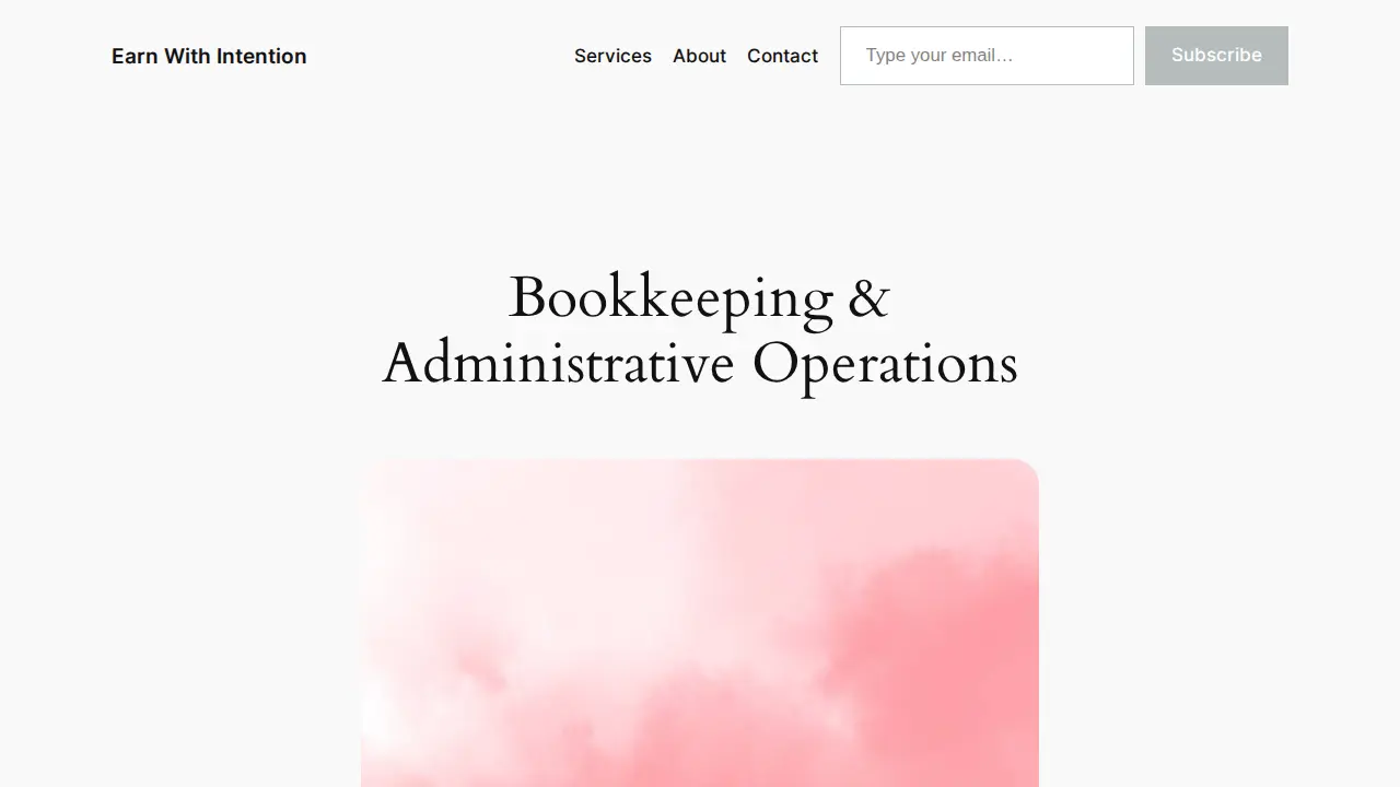 Earn WIth Intention page