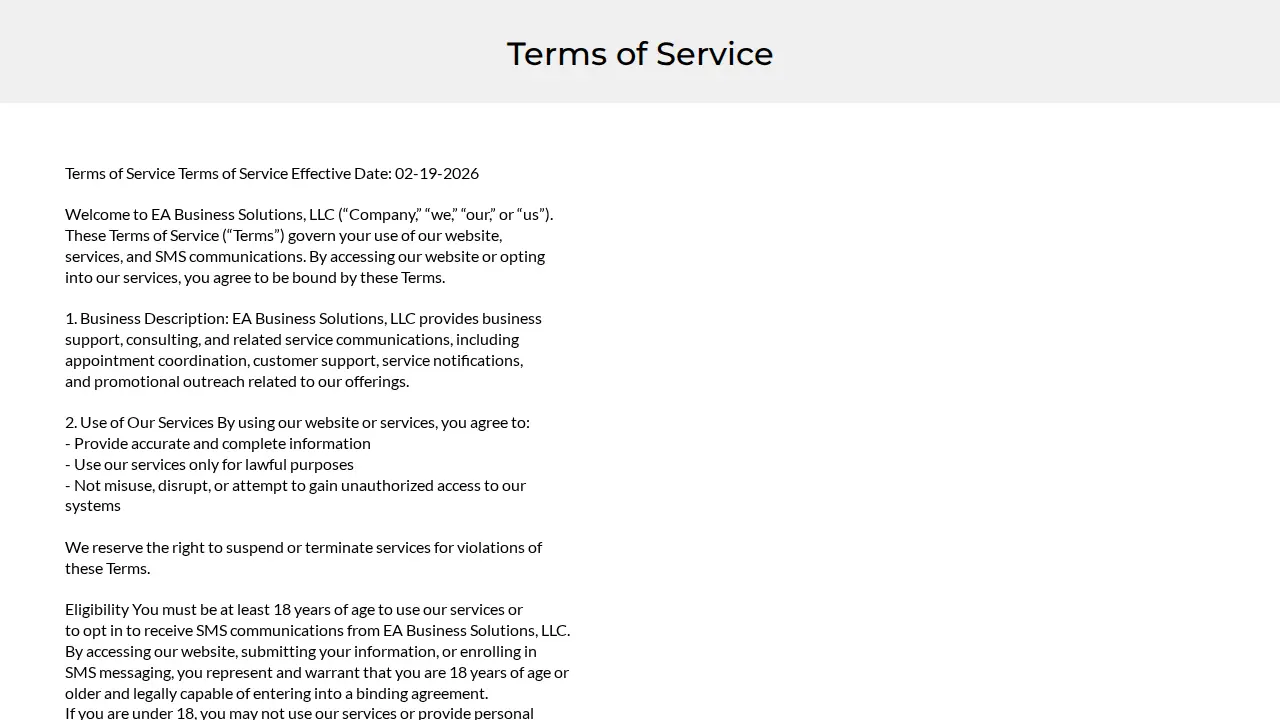 Estevez Agency page
