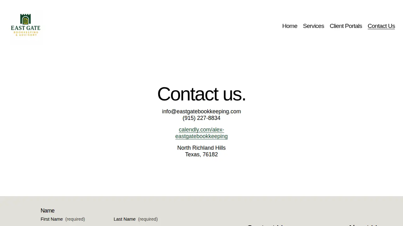 East Gate Bookkeeping LLC page