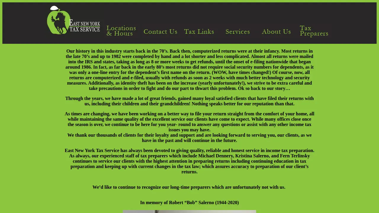 East New York Tax Service Inc. page