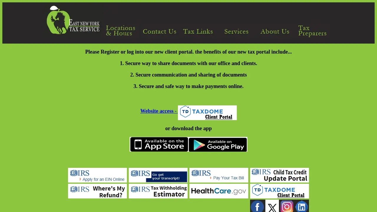 East New York Tax Service Inc. page