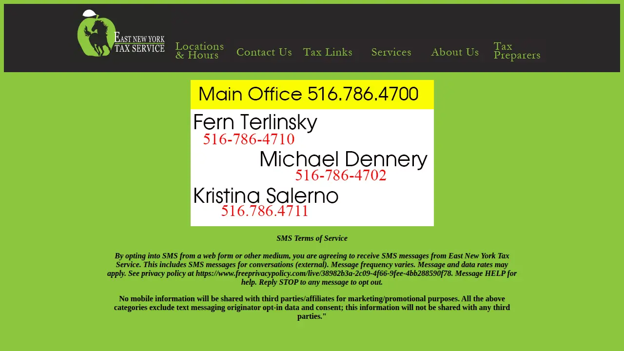 East New York Tax Service Inc. page