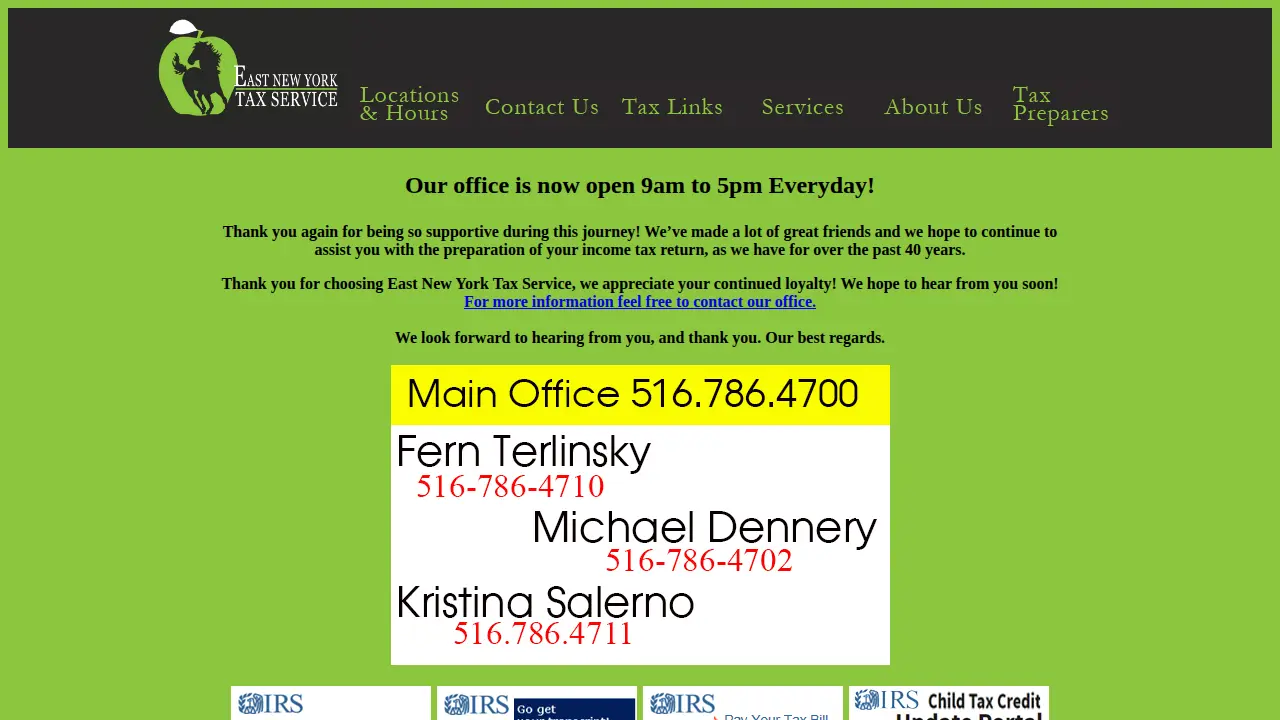 East New York Tax Service Inc. page