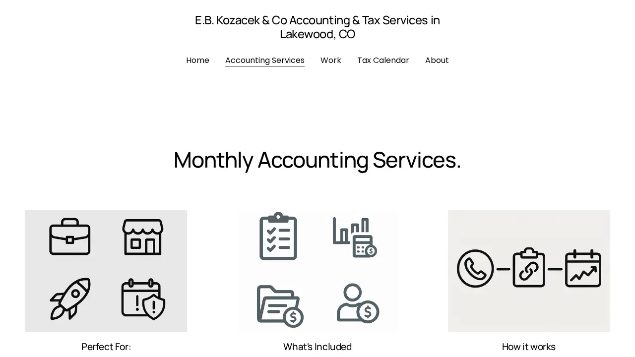 E B Kozacek & Co page
