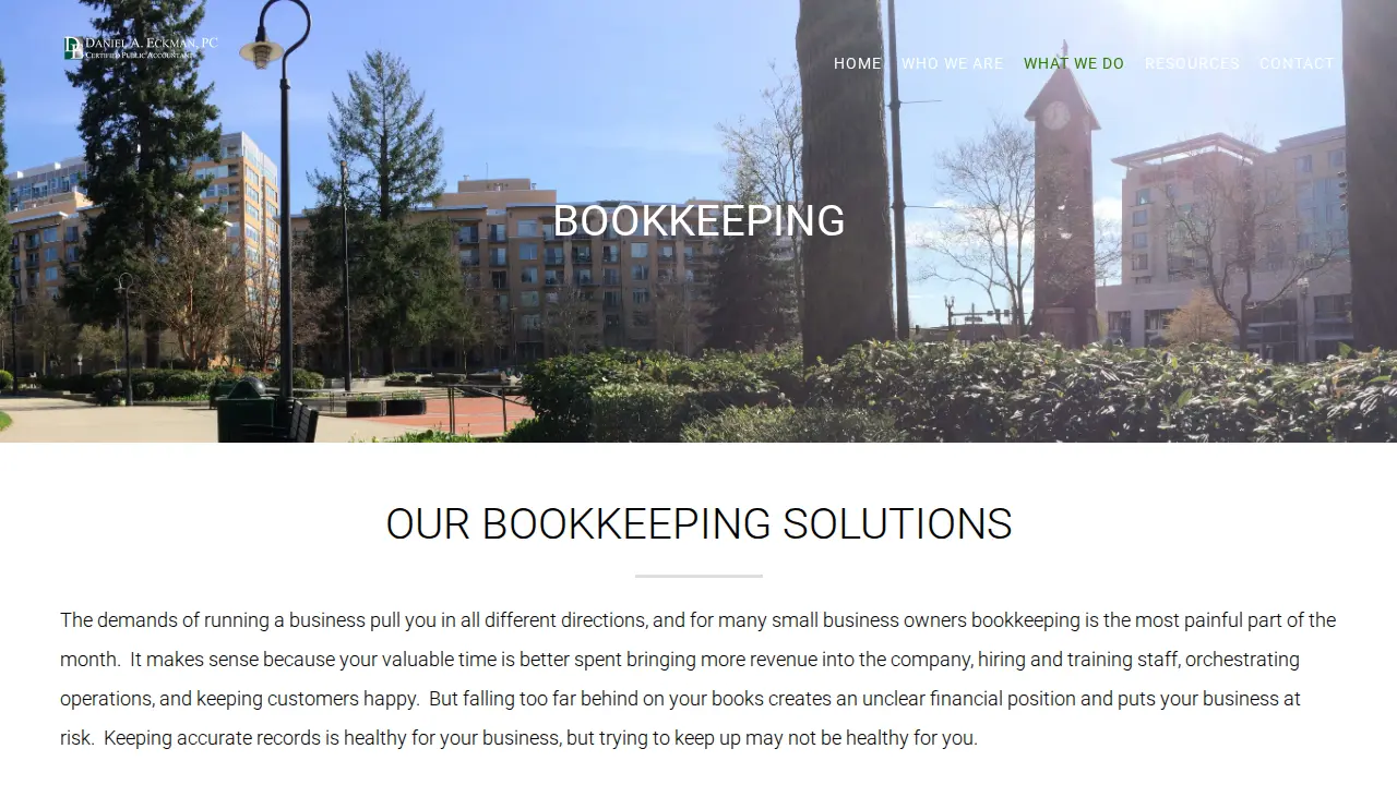 Daniel A. Eckman, PC, CPA page