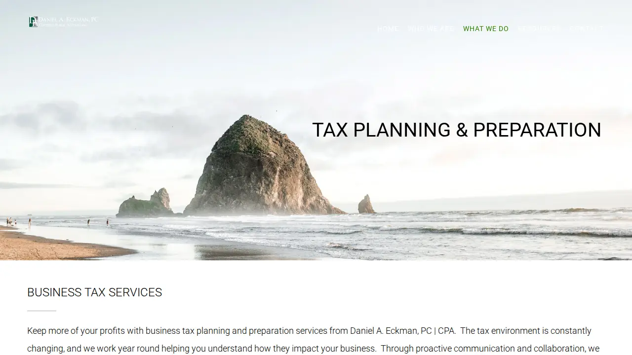 Daniel A. Eckman, PC, CPA page
