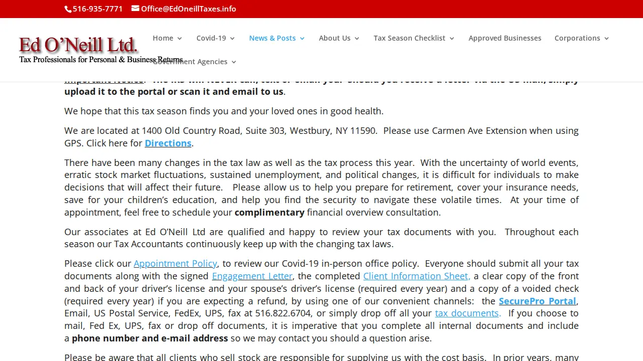 ED ONEILL LTD page