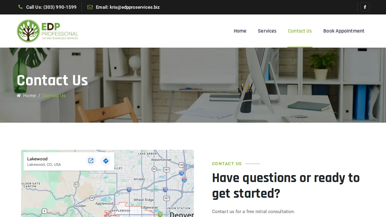 EDP Professional Services page