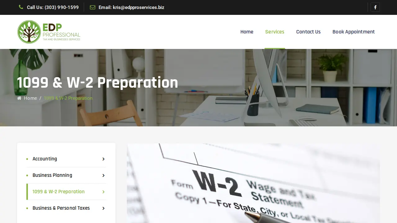 EDP Professional Services page