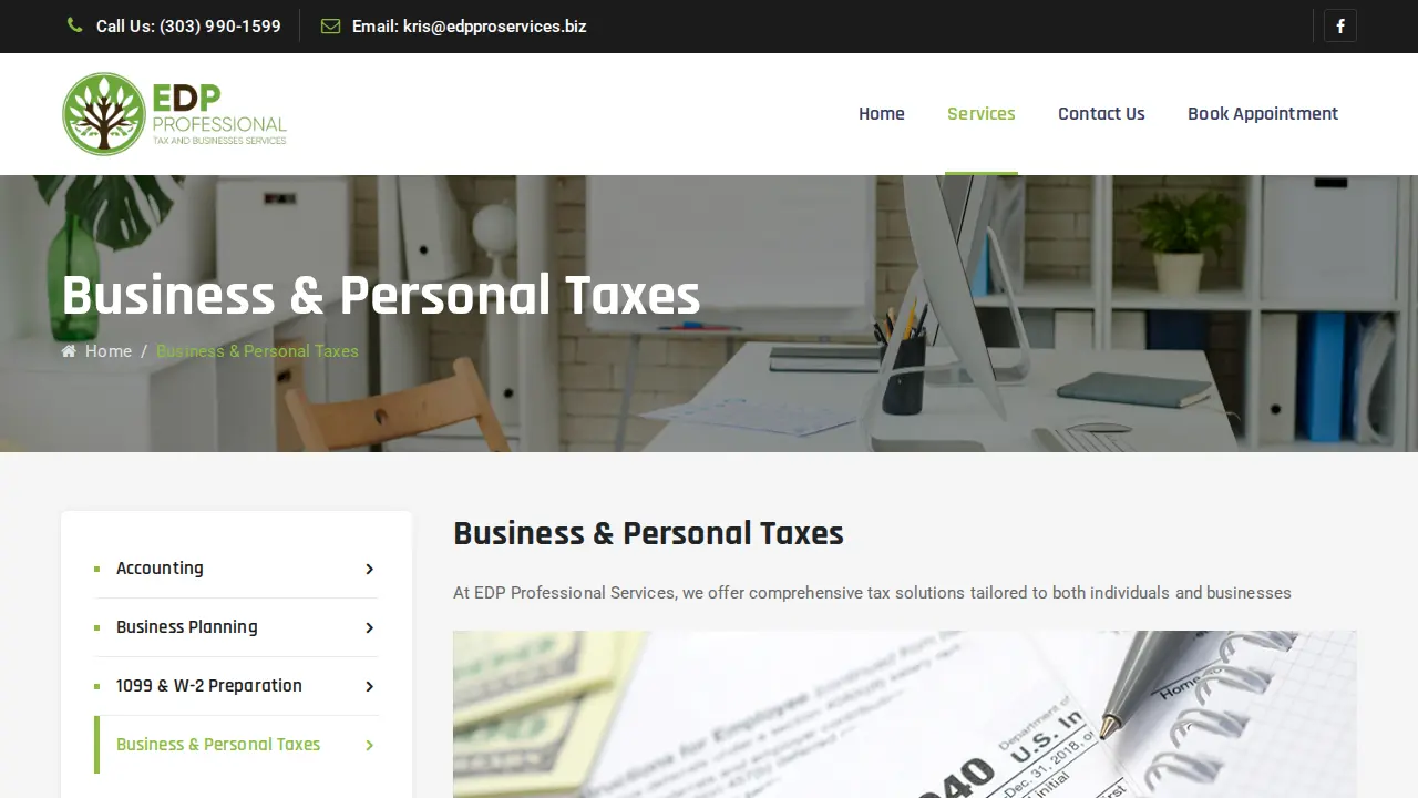 EDP Professional Services page