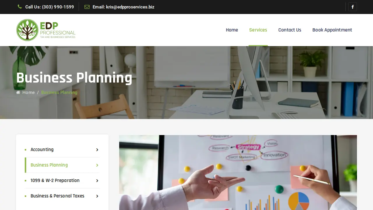 EDP Professional Services page