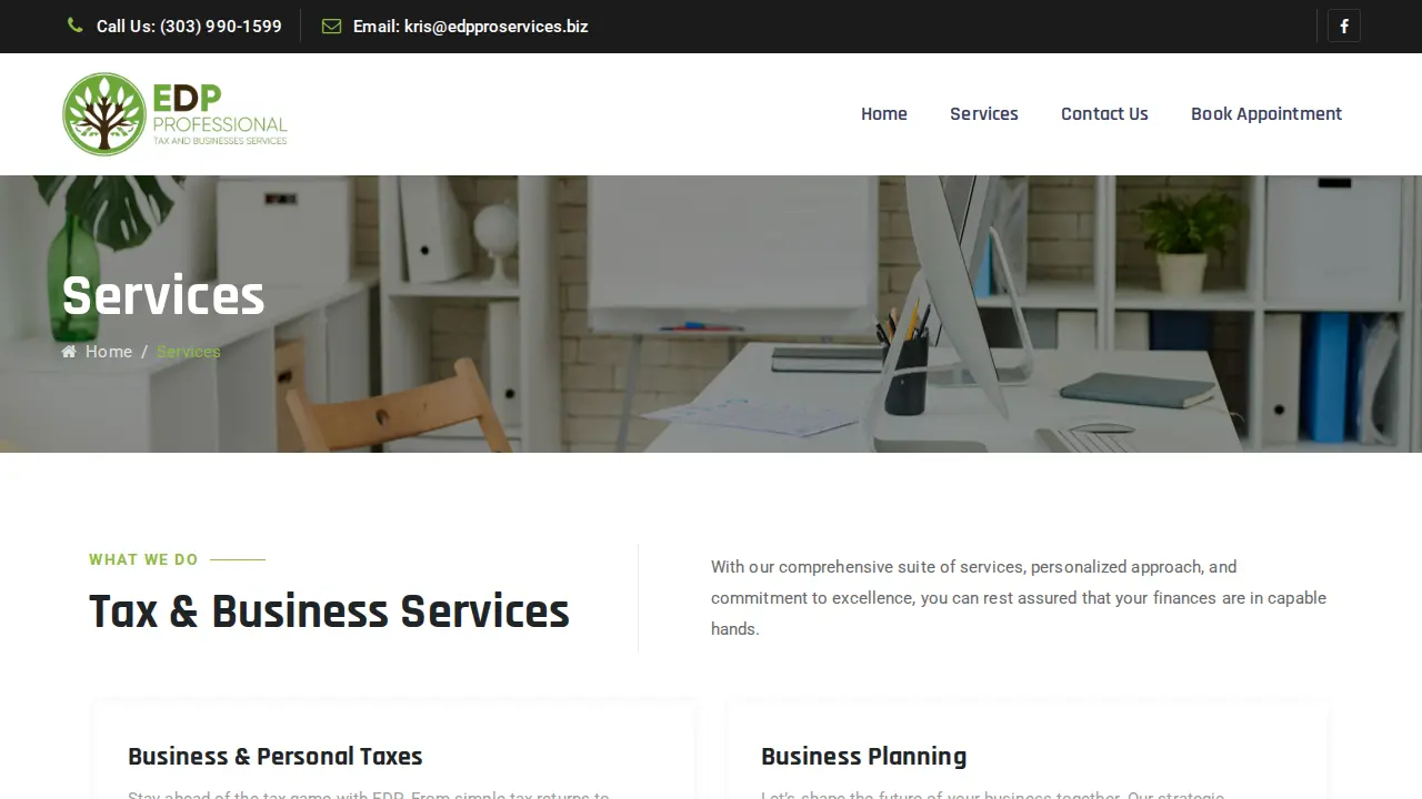 EDP Professional Services page