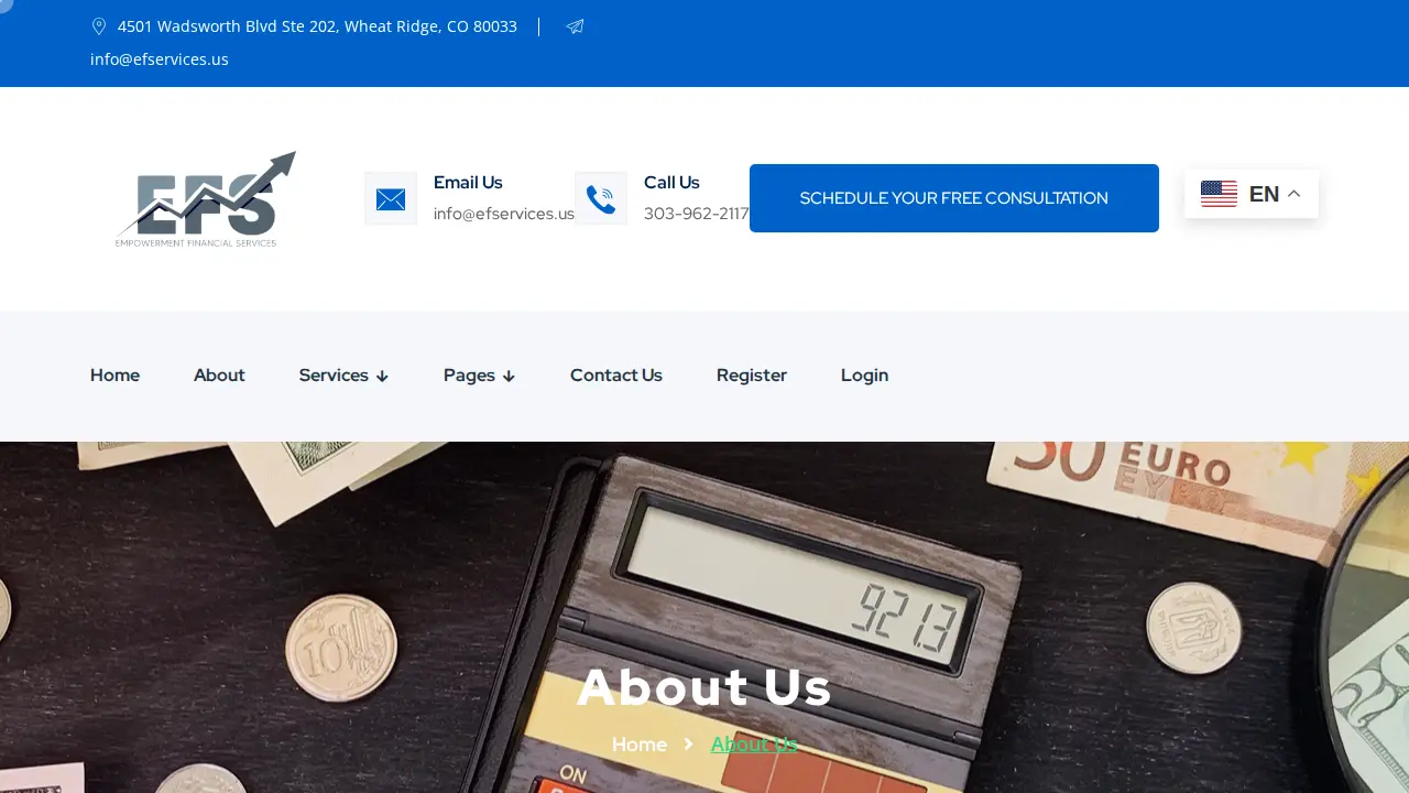 Empowerment Financial Services page