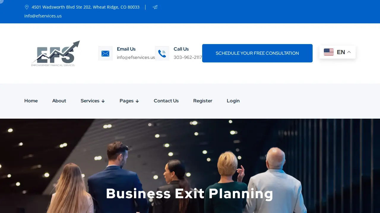 Empowerment Financial Services page