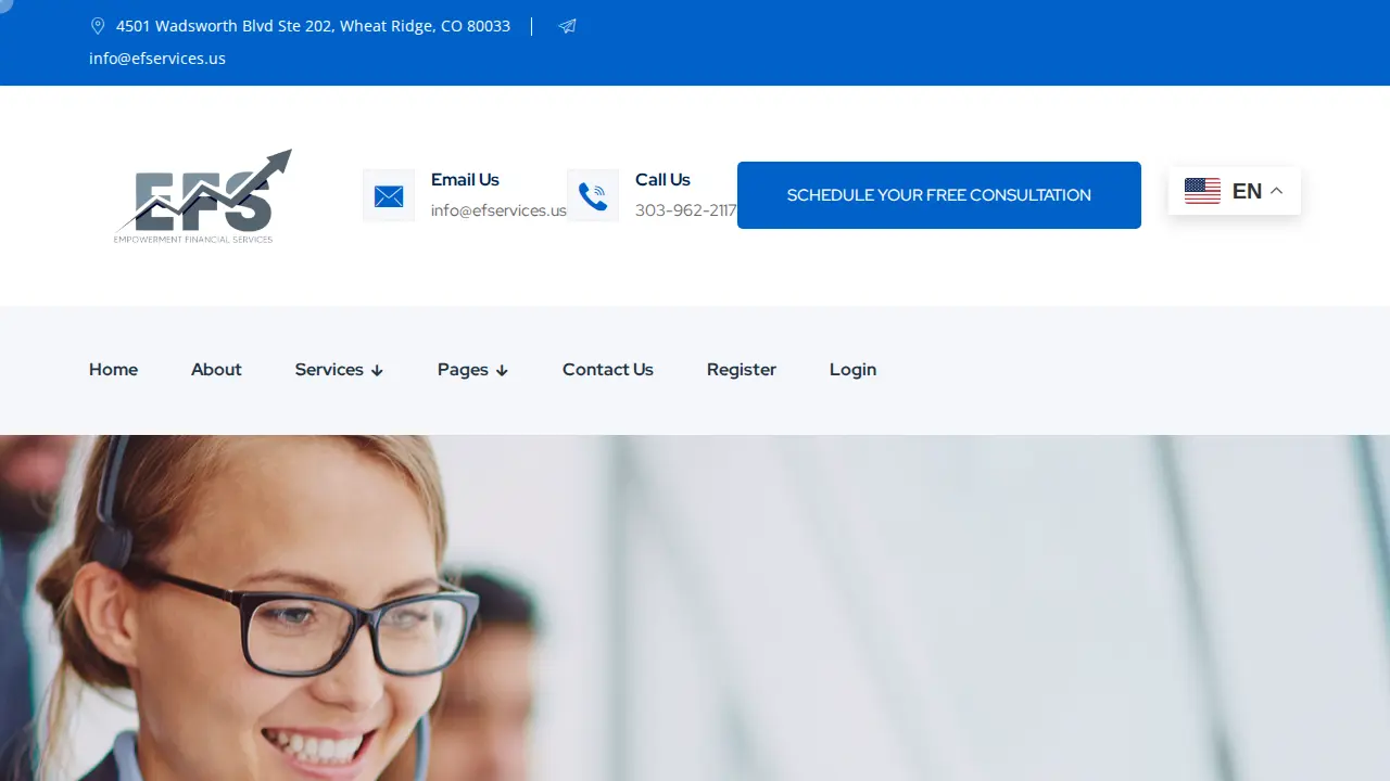 Empowerment Financial Services page