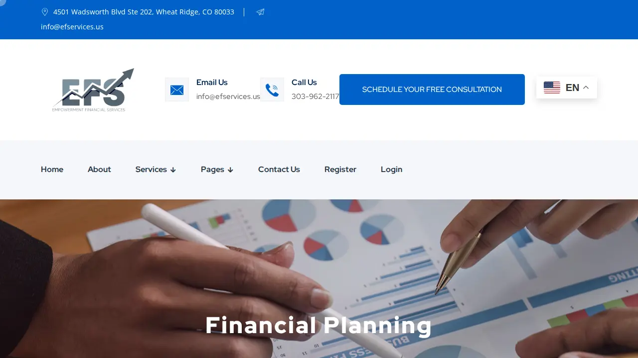 Empowerment Financial Services page