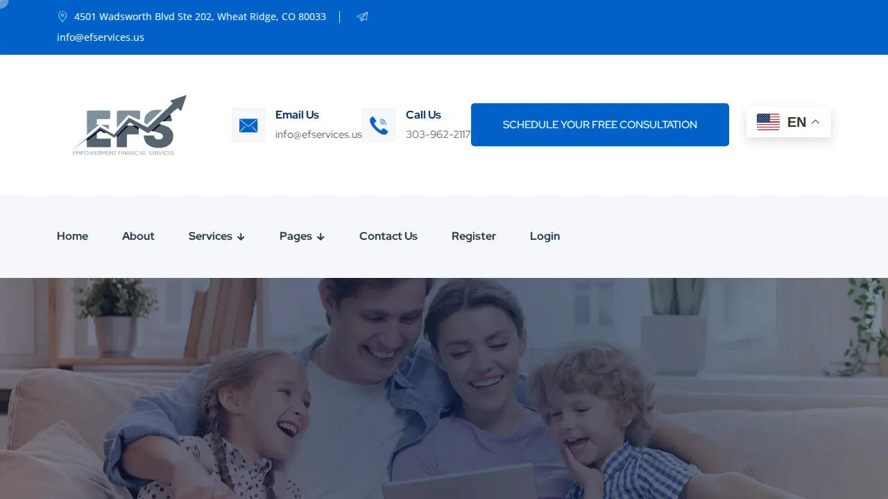 Empowerment Financial Services page