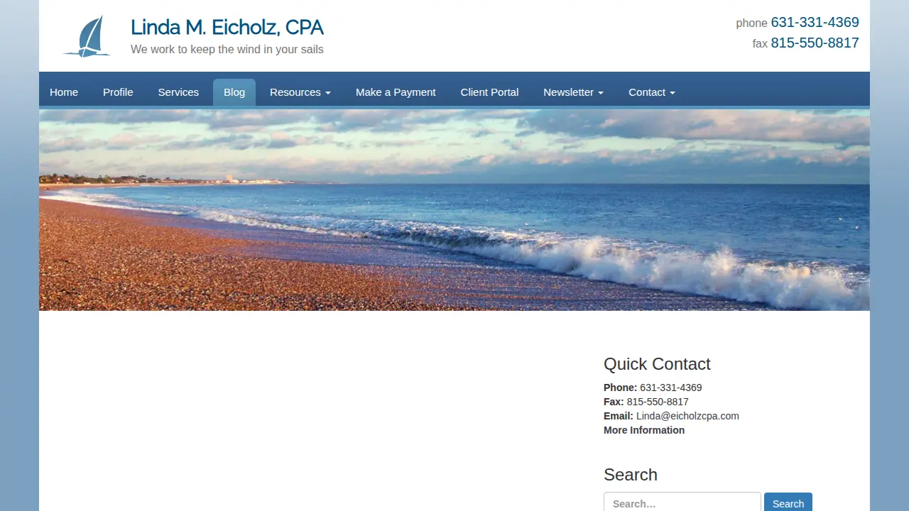 Linda M. Eicholz, CPA page