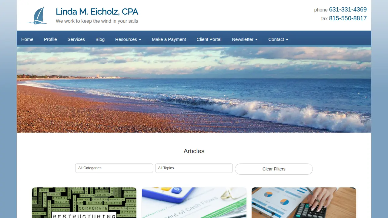 Linda M. Eicholz, CPA page