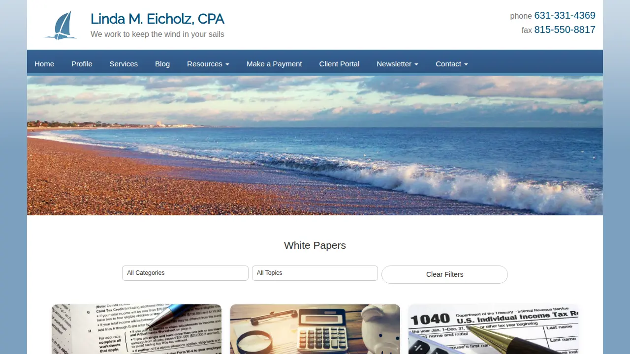 Linda M. Eicholz, CPA page