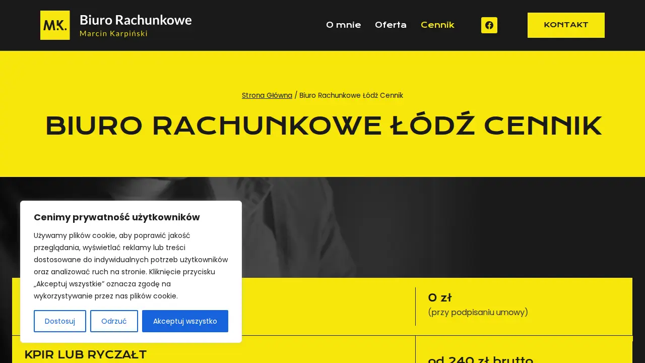 Biuro Rachunkowe Ekspert Podatkowy Marcin Karpiński page
