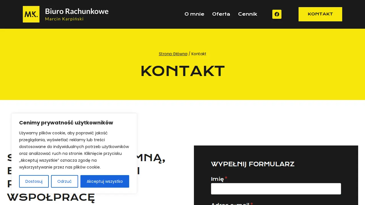 Biuro Rachunkowe Ekspert Podatkowy Marcin Karpiński page
