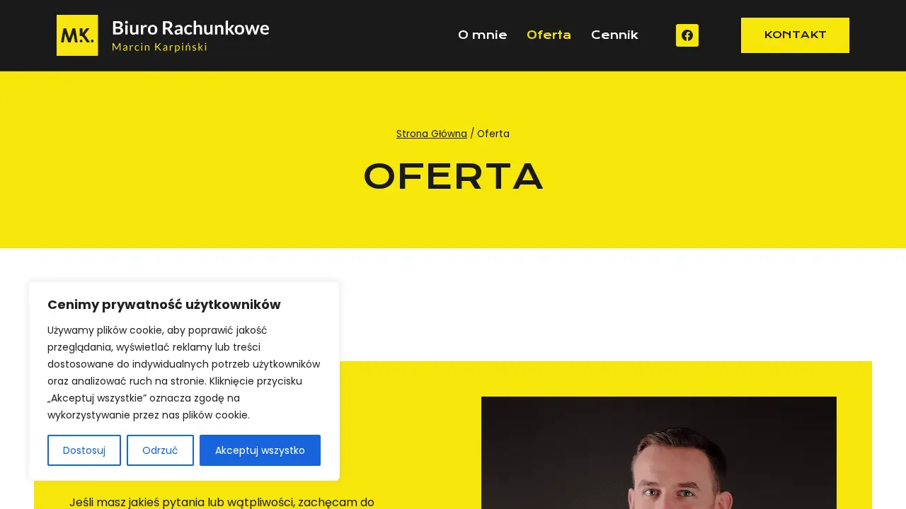 Biuro Rachunkowe Ekspert Podatkowy Marcin Karpiński page