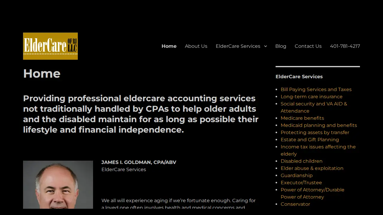 elder care services page