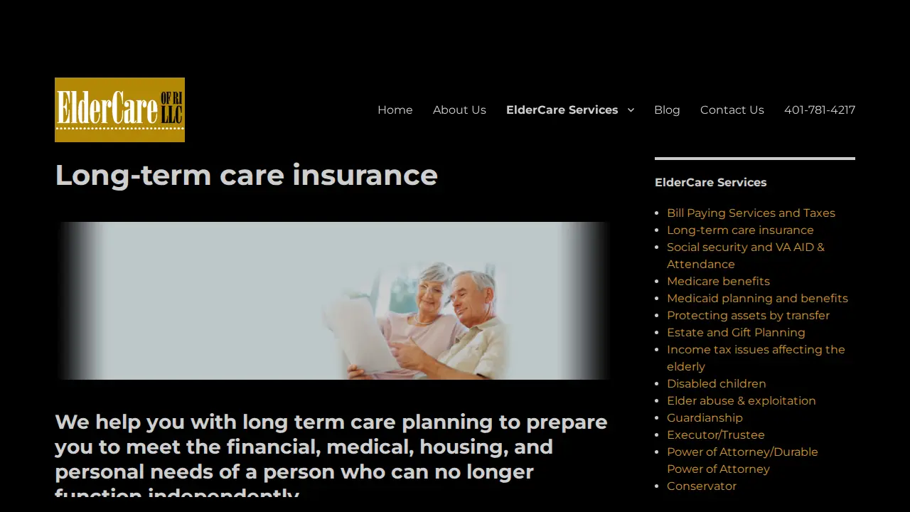 elder care services page