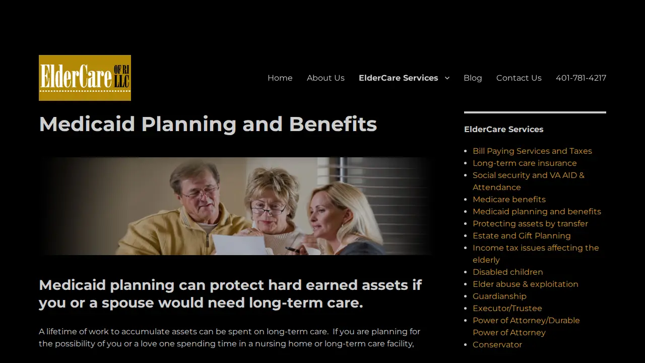 elder care services page