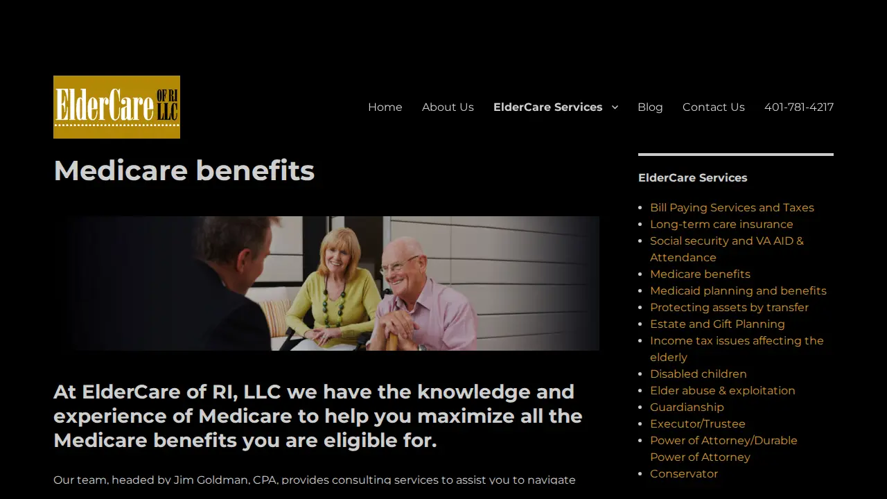 elder care services page