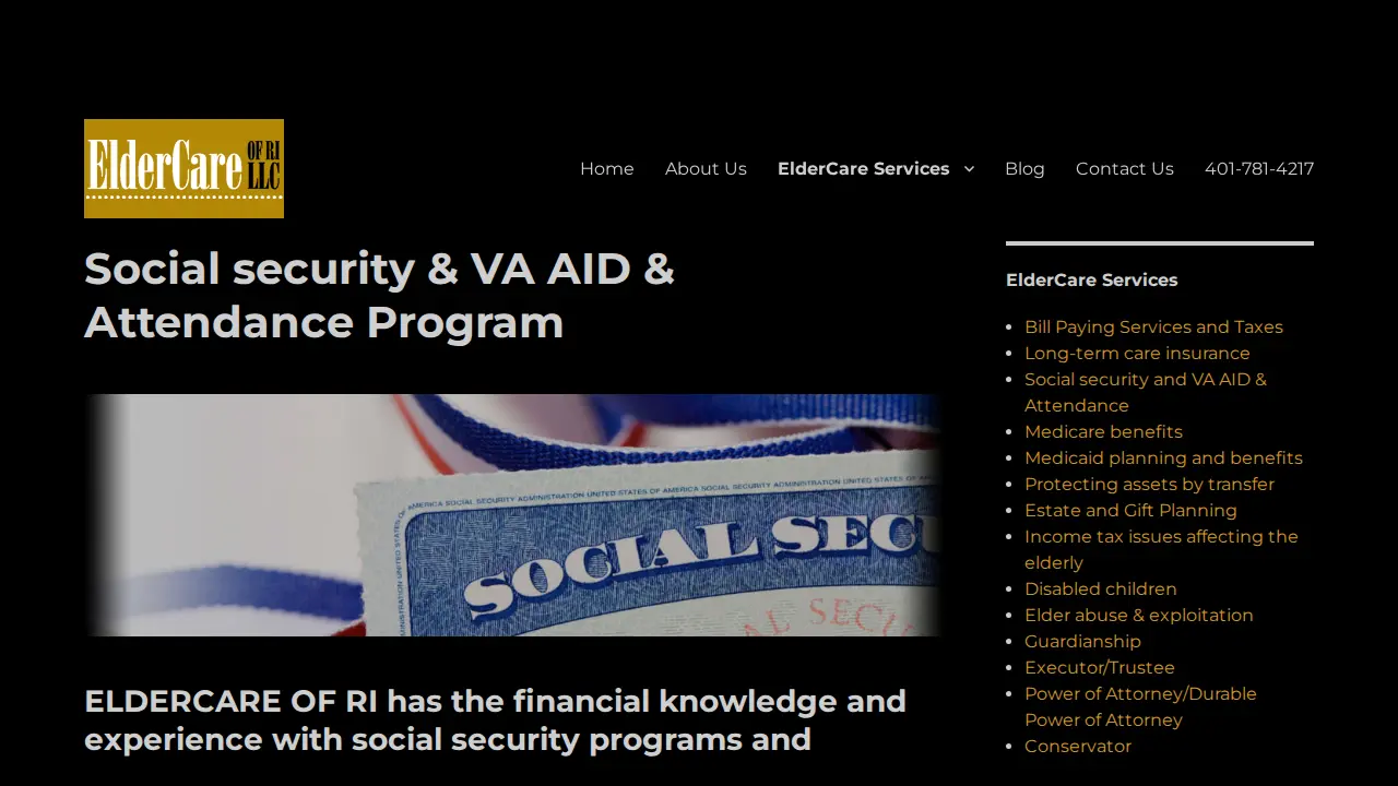 elder care services page