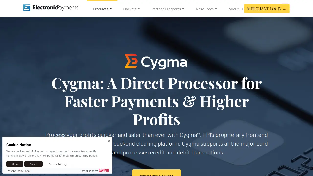 Electronic Payments page