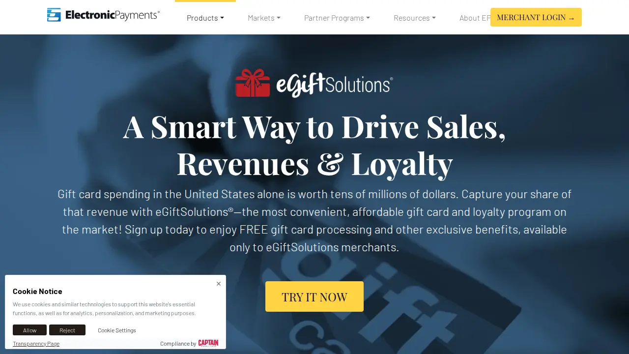 Electronic Payments page
