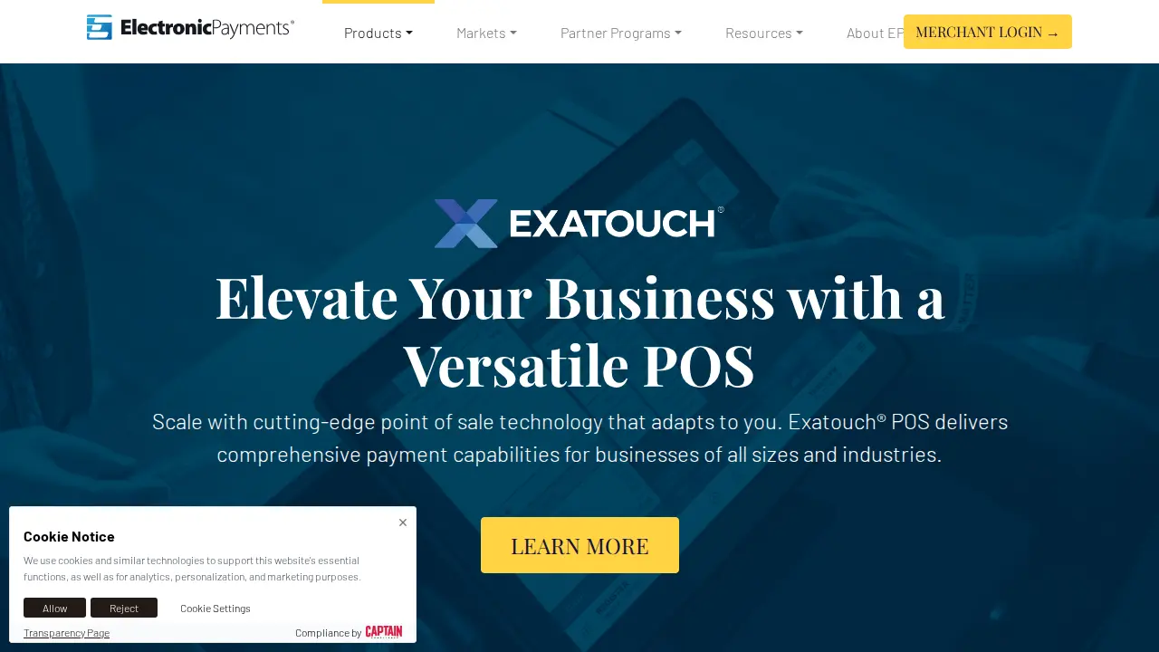 Electronic Payments page