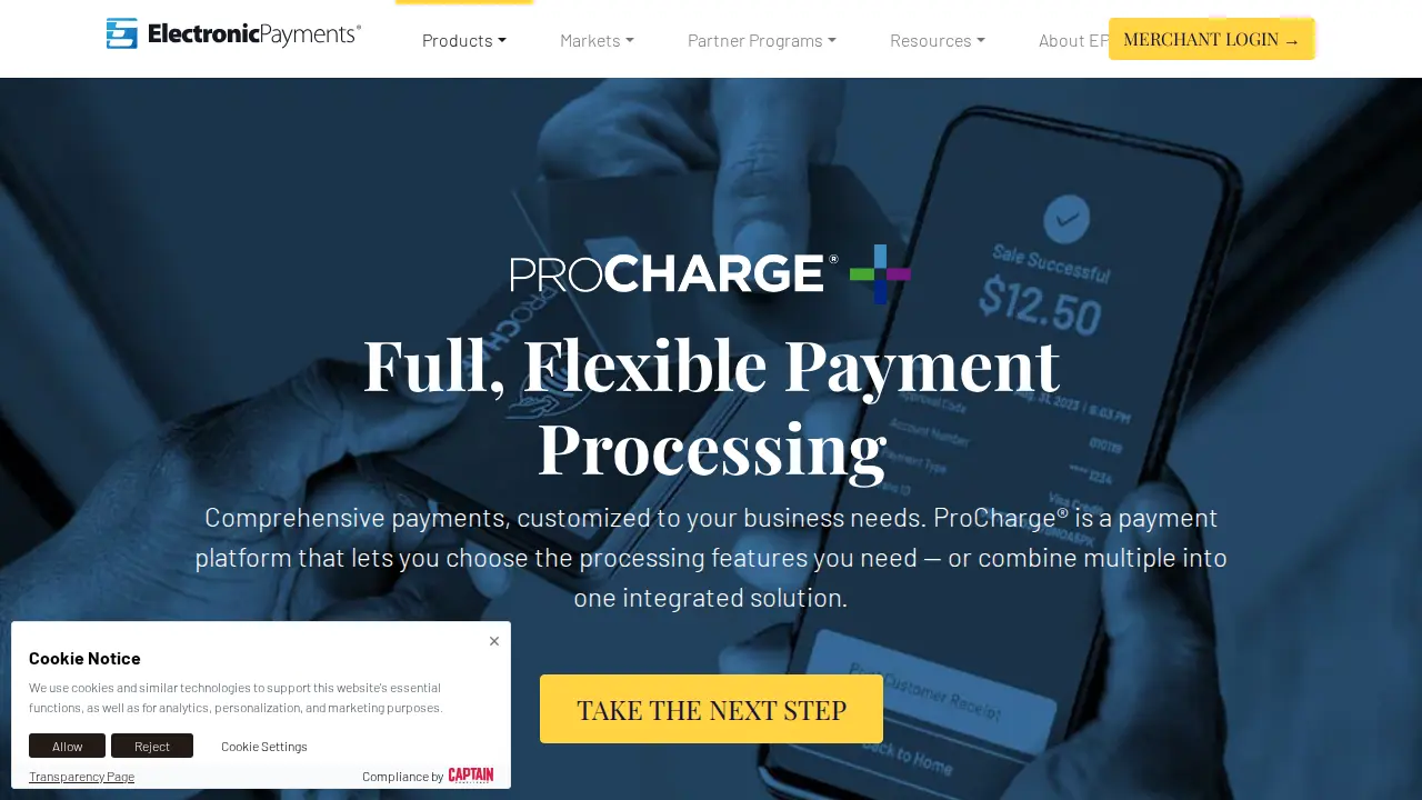 Electronic Payments page