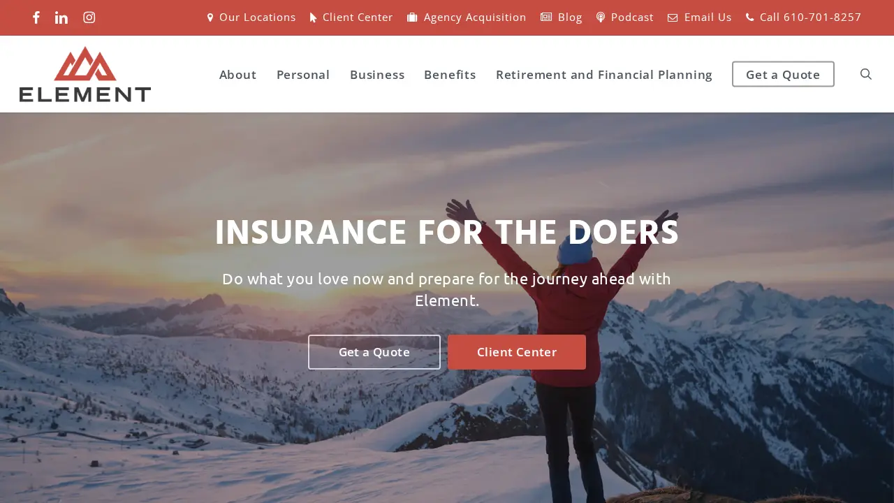 Element | Insurance Agency - West Chester page