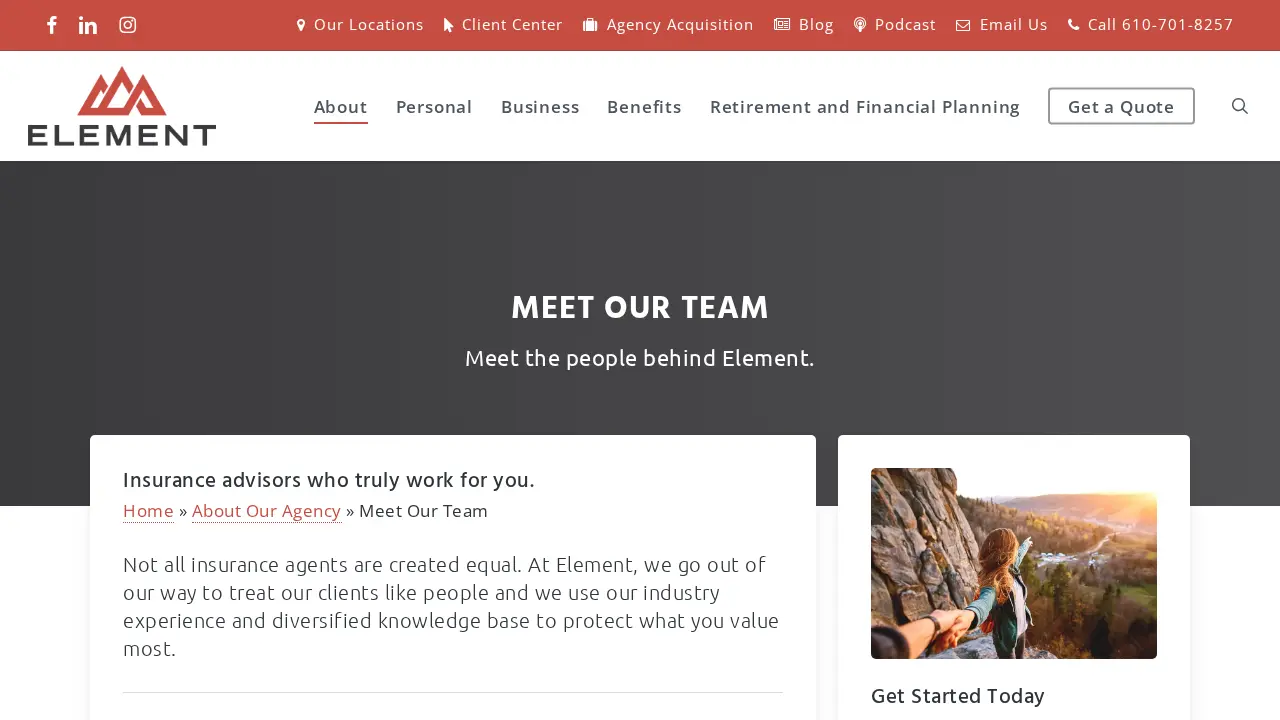 Element | Insurance Agency - West Chester page