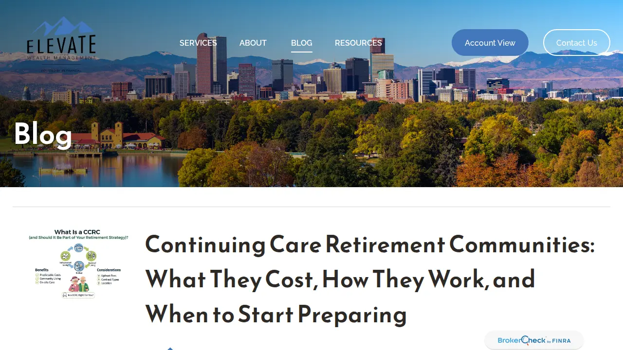 Elevate Wealth Management page