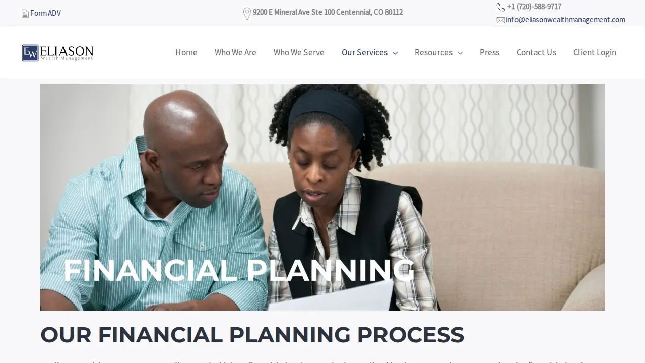 Eliason Wealth Management page