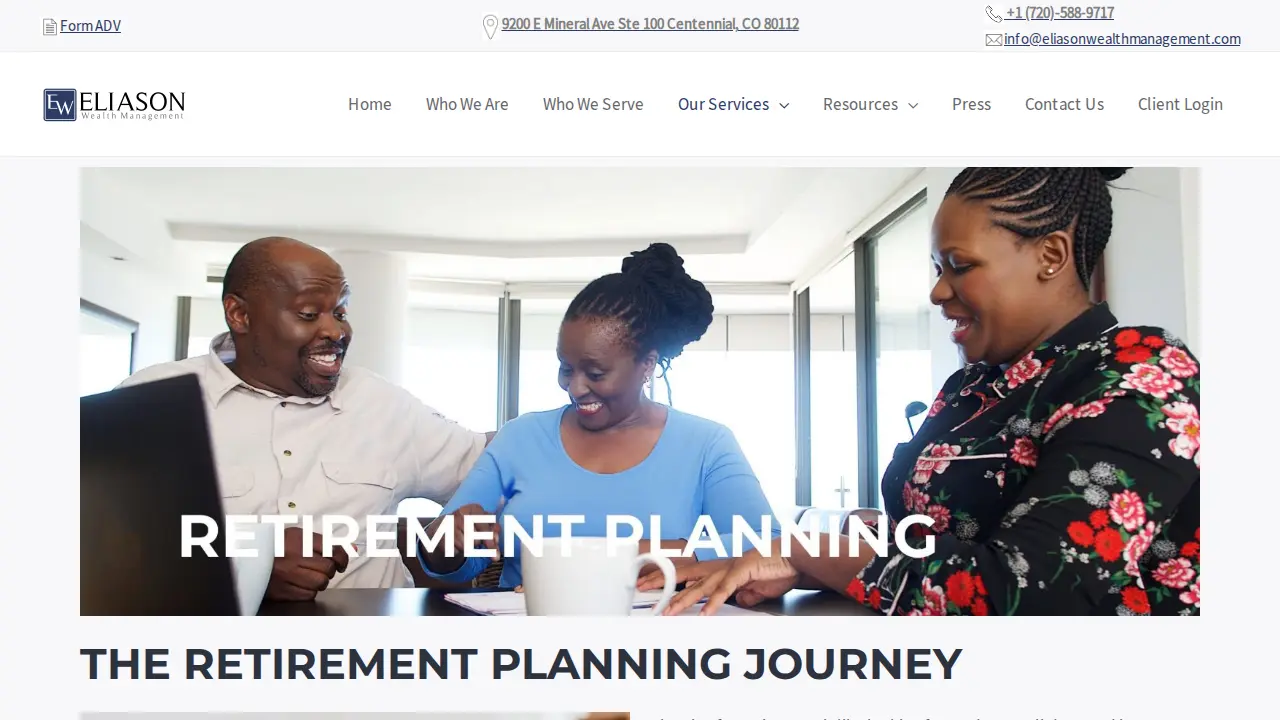 Eliason Wealth Management page