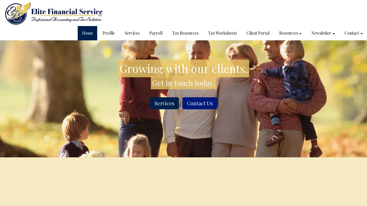 Elite Financial Service LLC website