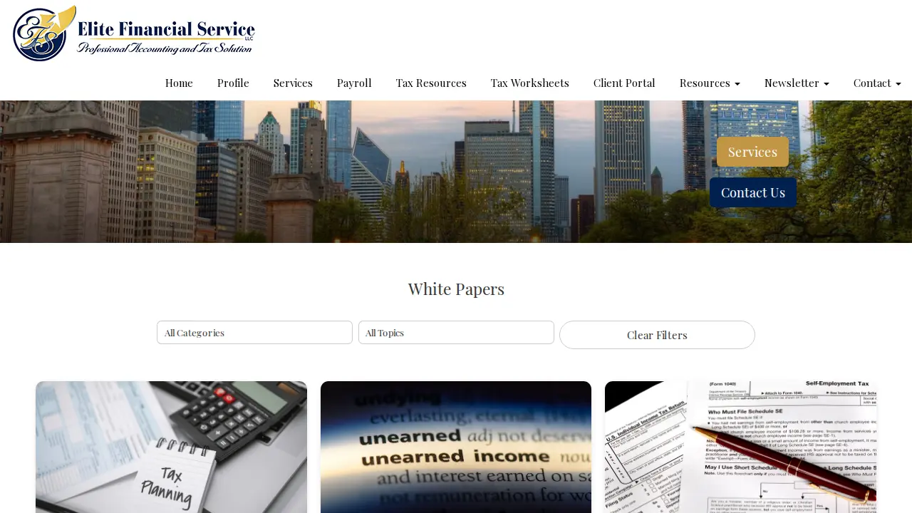 Elite Financial Service LLC page